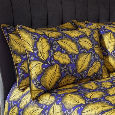 EW von Edinburgh Weavers Magali Leaf Premium Baumwolle Saten Kissenbezug-Paar