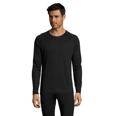SOLS - T-Shirt für Herren - Sport Langärmlig (Schwarz)