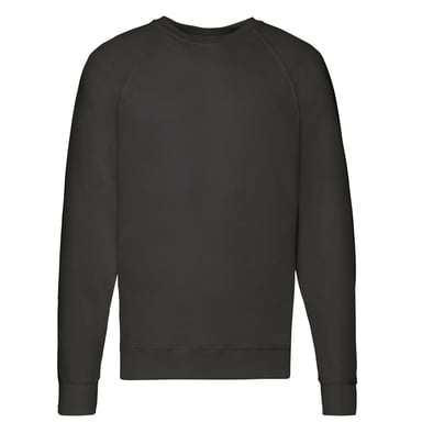Fruit of the Loom - Sweatshirt für Herren/Damen Unisex Raglanärmel (Schwarz)