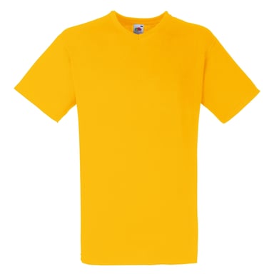 Fruit Of The Loom Valueweight T-shirt für Männer mit V-Ausschnitt, kurzärmlig (Sonnenblumengelb)