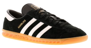 Adidas Originals Mens Trainers Hamburg Leather Lace Up  black