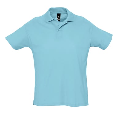SOLS Herren Sommer II Pique Kurzarm-Poloshirt (Blau Atoll)