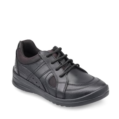 Start-Rite Yo Yo Black Leather Lace Up School Shoes