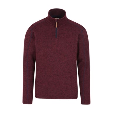 Mountain Warehouse Herren Idris II Half Zip Fleece Top (dunkelrot)