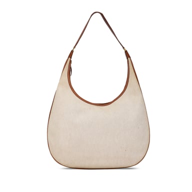 Vintage Hermès Toile Natural Barenia Gao Tasche Braun