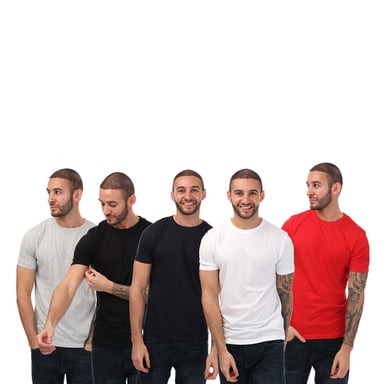 Lot 5 t-shirts Comonwell Duck and Cover Pour Homme en Multicolor