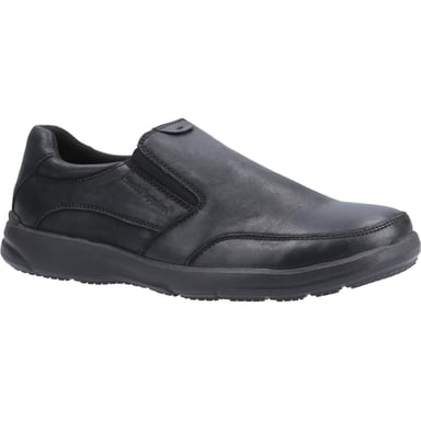 Hush Puppies Herren Aaron Slip On Lederschuh (Schwarz)