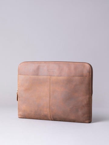 Hunter Leather Laptop Sleeve in Tan