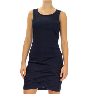 Armani Exchange Femme Robe Slim Fit Longueur genou Sans manches Bleu
