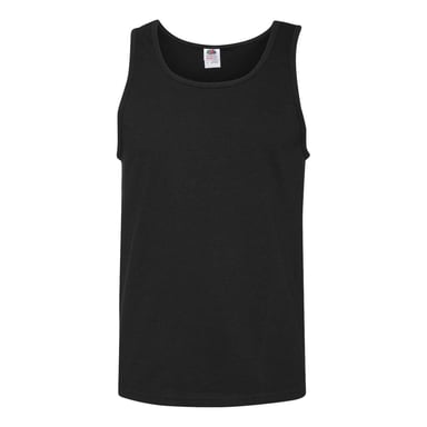 Fruit of the Loom HD Baumwoll-Tanktop (Schwarz)