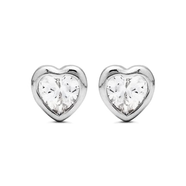 Luxenter Sterling Silber 925 Ohrringe mit rhodinierten Zirkonia Rhodium plattiert - Goth