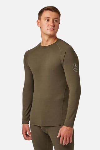 Bodyfit Crew Neck Baselayer Dark Khaki