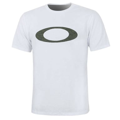 Oakley Kurzarm Crew Hals weiße Herren Ellipse Line Camo T-Shirt 457359 100