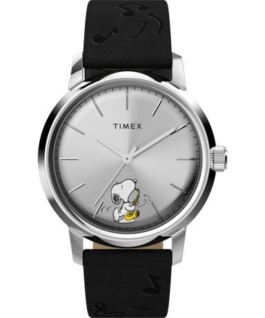 Timex X Peanuts Marlin Saxophonist Herren Schwarz Uhr TW2W68800