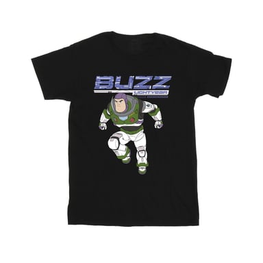 Disney Lightyear Buzz Jump To Action T-Shirt für Mädchen aus Baumwolle (Schwarz)