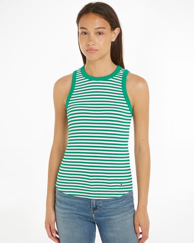 Tommy Hilfiger Stripe Rib Womens Slim Tank Top