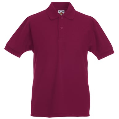 Fruit of the Loom - Poloshirt für Kinder kurzärmlig (Burgunder)