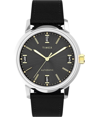 Timex Marlin Automatik Herren Schwarz Uhr TW2W33900