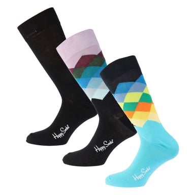 Lot 3 paires chaussettes Waterfall Happy Socks Pour Homme en Noir