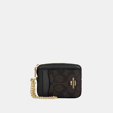 Zip Card Case in Signature Canvas