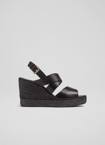 LK Bennett Solice Casual Sandals, Black