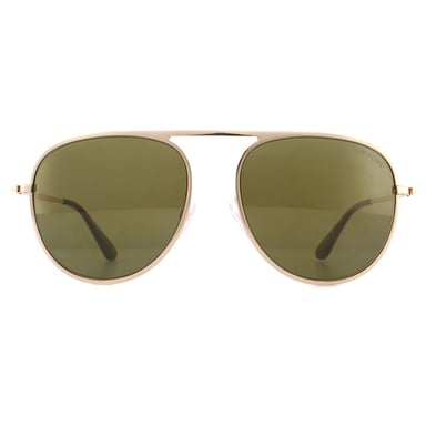 Tom Ford Aviator Unisex Shiny Rose Gold Mirrored Roviex Sunglasses