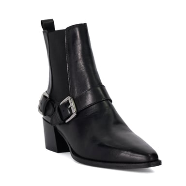 Dune Ladies Panino - Suede Buckled Chelsea Ankle Boots