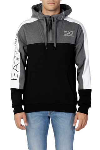 Sweat capuche Tape Emporio Armani EA7 Pour Homme en Gris Noir
