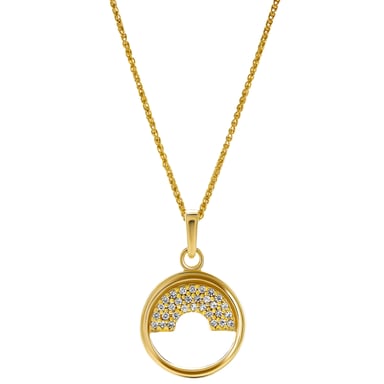 Orphelia 'Tista' Damen-Anhänger aus 925er Sterlingsilber mit Kette – Gold ZH-7586/G