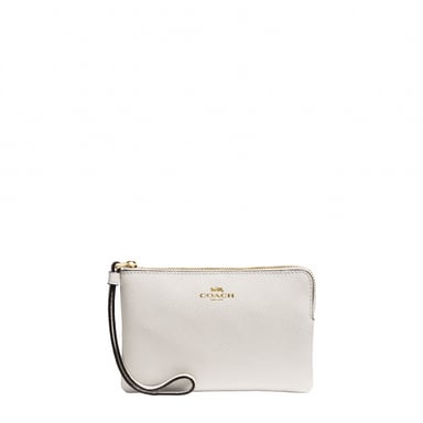 Crossgrain Leather Corner Zip Bag