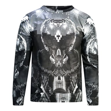 Schwarzer Pullover mit grafischem Motiv von Marcelo Burlon