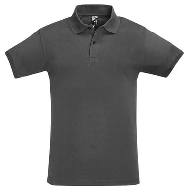 SOLS Herren Perfect Pique Kurzarm-Poloshirt (Dunkelgrau)