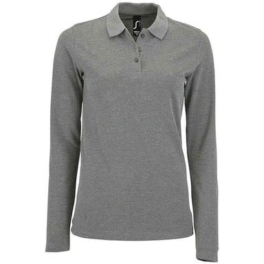 SOLS - "Perfect" Poloshirt für Damen Langärmlig (Grau meliert)