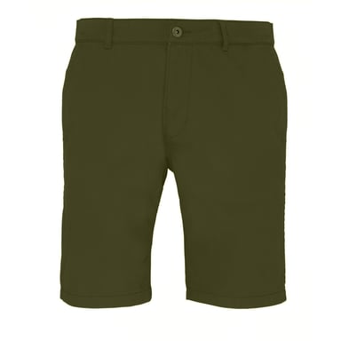 Asquith & Fox Herren Casual Chino Shorts (Olive)