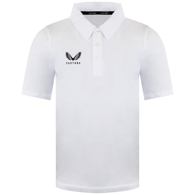 Weißes Poloshirt mit Castore-Logo für Kinder