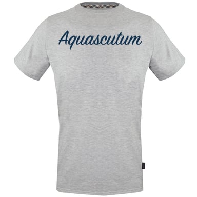 Aquascutum Unterschrift Logo Grau T-Shirt