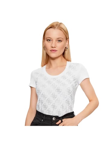 Guess Damen-T-Shirt mit Strasssteinen, Größe 4g