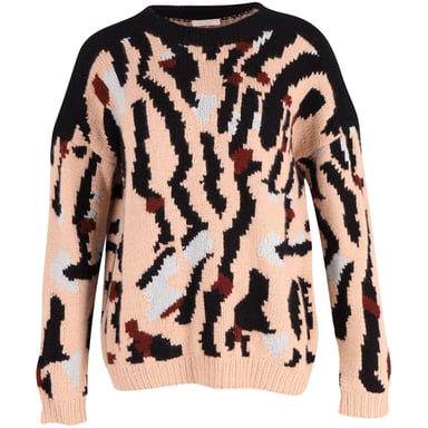 Chloe Gepunkteter Grobstrickpullover aus mehrfarbigem Kaschmir