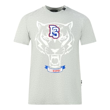 Plein Sport PS Tiger Logo T-Shirt grau
