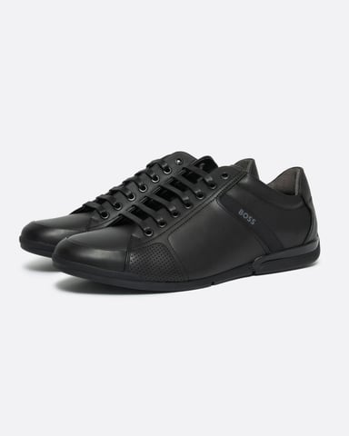 BOSS Orange Saturn Herren Niedrigprofil Leder Sneaker mit Geruchskontrollfutter NOS