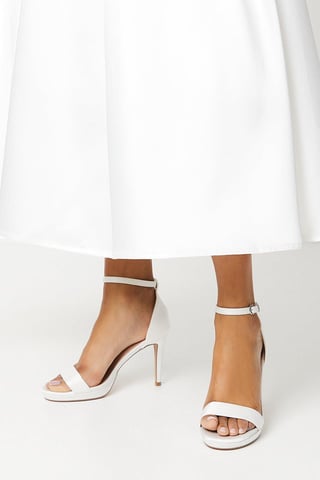 Talia Bridal Satin Platform Heeled Sandals