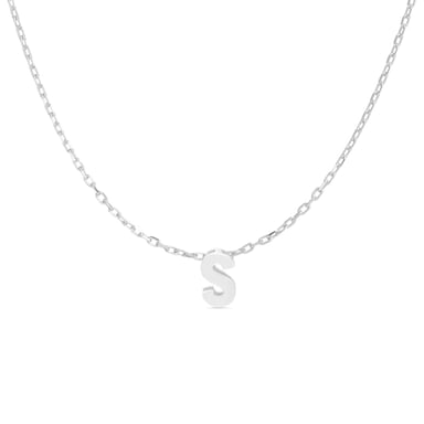 Luxenter Sterling Silber 925 rhodiniert Halskette - Alphabet