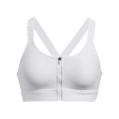Brassiere sport UA Infinity High Zip Under Armour Pour Femme en Blanc