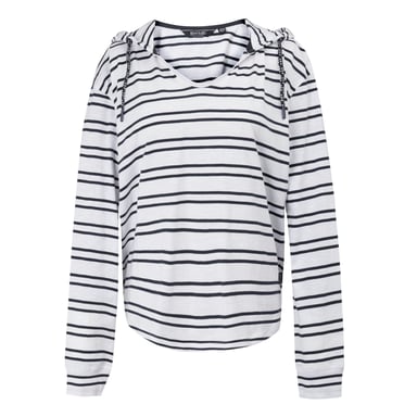 Regatta - "Minerve" Kapuzenpullover V-Ausschnitt für Damen (Weiß/Marineblau)