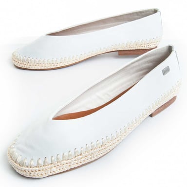 Purapiel Ballerine Andra In Weiß