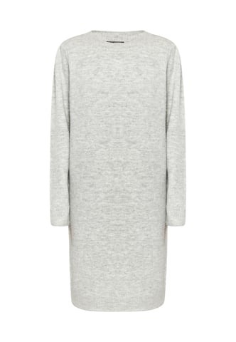 Dreimaster Strickkleid Damen hellgrau melange