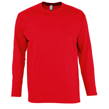 SOLS Herren Monarch Langarm T-Shirt (Rot)