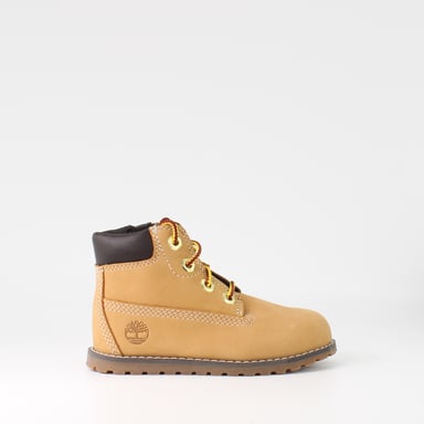 Timberland Pokey Pike Wheat Nubuck Lederseiten -Zip -Schnüre -Kleinkindstiefel A125Q
