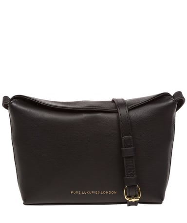 'Lolo' Black Nappa Leather Cross Body Bag