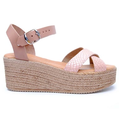 Platform sandal Purapiel in Nude